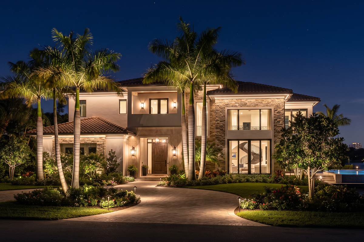 Landscape lighting installation